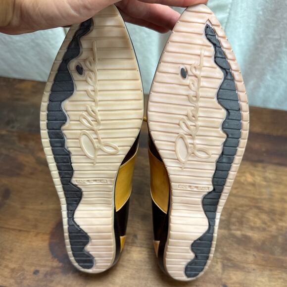 Glacée Vintage Italian Leather Women's Size 8 1/2 Lace Up Shoe Two Toned Brown - Picture 7 of 11